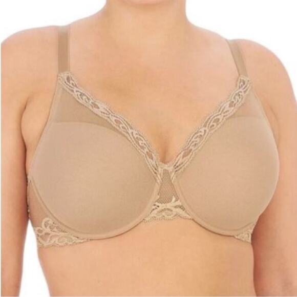 *NWOT Natori Feathers Full Figure Plunge T-Shirt Café Bra 741299 – 42DDD - Picture 1 of 7